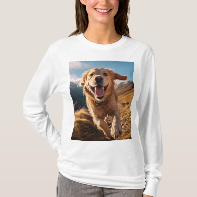 Camiseta Ouro Feliz em Execução (Frente)