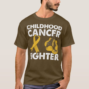 Camiseta Ouro Fita Boxas Luvas Cancer Infantil Luta