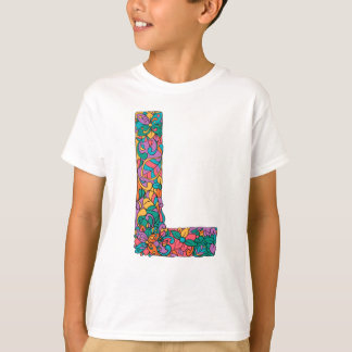 Camiseta Ouro Floral - A letra L T-Shirt