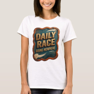 Camiseta Ouro Fresco CORRIDA DIÁRIA SEM DESTINO Motivo Artí