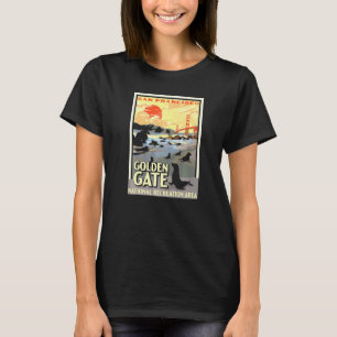 Camiseta Ouro Gate National Rec Area Park Vintage San Fra