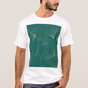 Camiseta Ouro Ginkgo deixa a arte deco