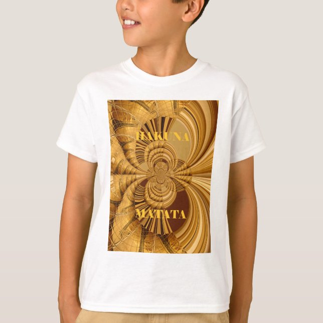 Camiseta Ouro Giraffe Art (Frente)