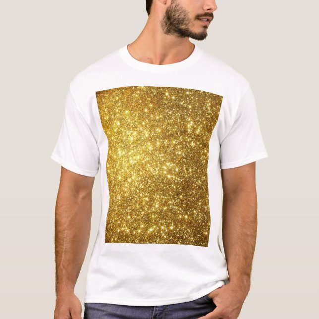 Camiseta Ouro grunge, ilustração de raster de alta resoluçã (Frente)