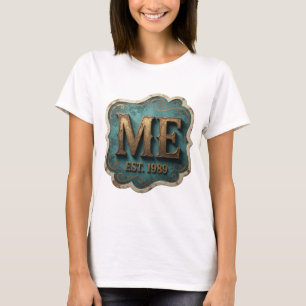 Camiseta Ouro Icônico ME EST 1989 Design Moderno