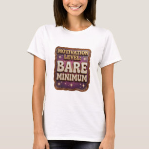 Camiseta Ouro Icônico NÍVEL DE MOTIVAÇÃO MÍNIMO
