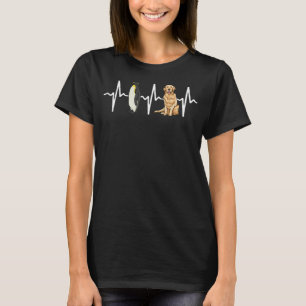 Camiseta Ouro Imperador Penguin Retriever Heartbeat Cão