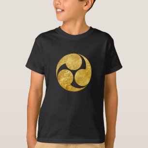 Camiseta Ouro japonês do falso do clã de Kobayakawa