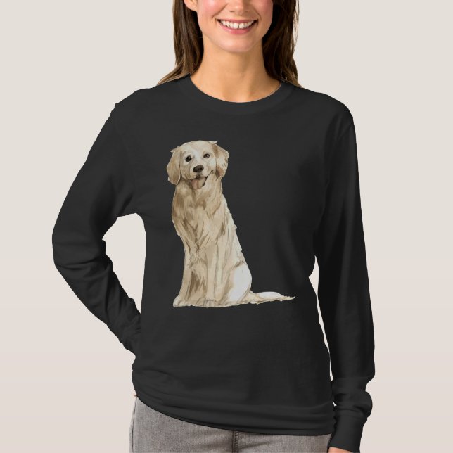 Camiseta Ouro Labrador Bonito - Retriever (Frente)