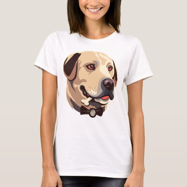 Camiseta Ouro Labrador - Cachorro do Retriever (Frente)