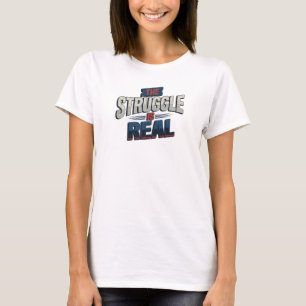 Camiseta Ouro Legal O COMBATE É REAL Design de Declaração