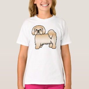 Camiseta Ouro Lhasa Apso - Ilustração De Cachorro De Cart