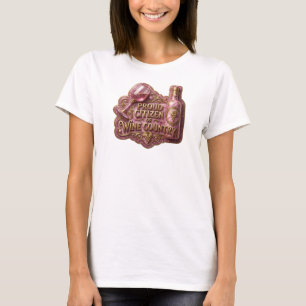 Camiseta Ouro Limpo CIDADÃO ORGULHOSO DO PAÍS DO VINHO Impr