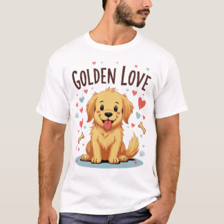 Camiseta Ouro Love - Adorable Ouro Retriever