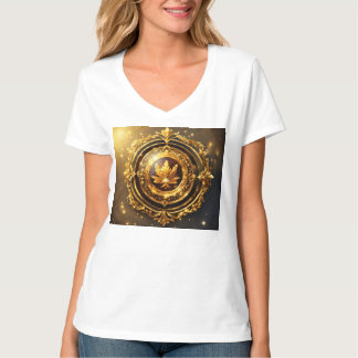Camiseta Ouro majestoso Laurel Emblem