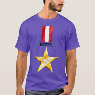 Camiseta Ouro Medalha De Honra Para O Dia Dos Veteranos