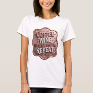 Camiseta Ouro Moderno CAFÉ VINHO ESPRESSO MARTINI REPITA