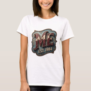 Camiseta Ouro Moderno EU FUNDEI 1984 Motivo Artístico