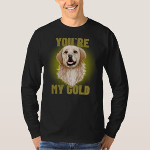 Camiseta Ouro Motif De Cão Que Você É Meu Dourado