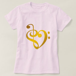Camiseta Ouro Music Heart in Love forma