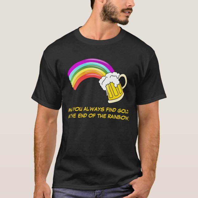 Camiseta Ouro na extremidade do arco-íris (Frente)