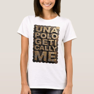 Camiseta Ouro Nítido Design de Texto EU SEM DESculPAS