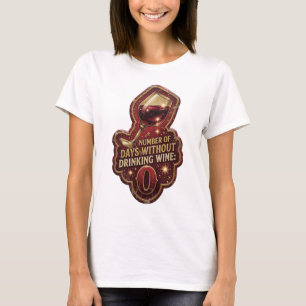 Camiseta Ouro NÚMERO DE DIAS SEM BEBER VINHO 0
