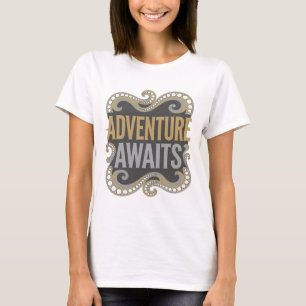 Camiseta Ouro Ousado AVENTURA ESPERA Design Personalizado