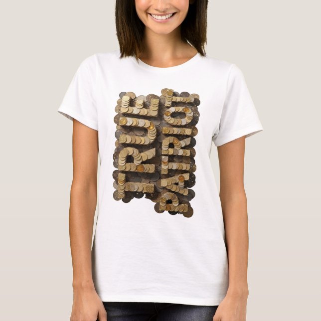 Camiseta Ouro Ousado DINHEIRO Design Moderno (Frente)