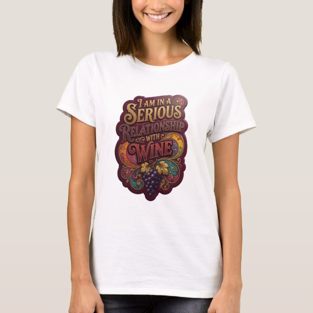 Camiseta Ouro Ousado EU ESTOU NUM RELACIONAMENTO SÉRIO COM  (Frente)