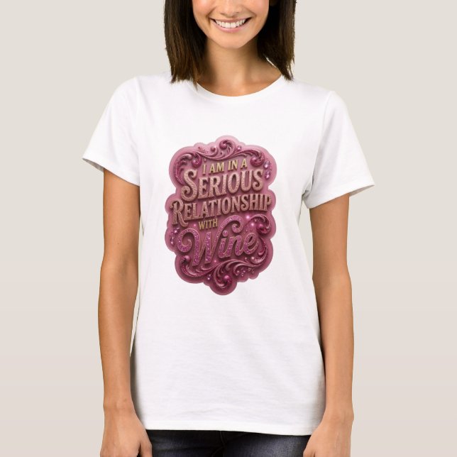 Camiseta Ouro Ousado EU ESTOU NUM RELACIONAMENTO SÉRIO COM  (Frente)