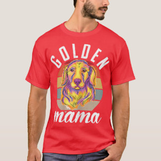 Camiseta Ouro Para Mulheres Ouro Mamãe Retrievers Pet Própr
