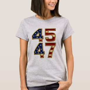 Camiseta Ouro Patriot Power - T-Shirt EUA com 45 e 47 negro