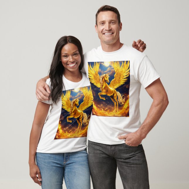 Camiseta Ouro Pegasus Fantasy T-Shirt (Unissex)
