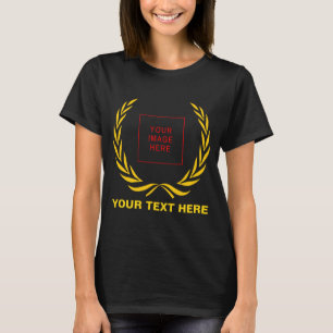Camiseta Ouro pessoal Laurel Wreath Black