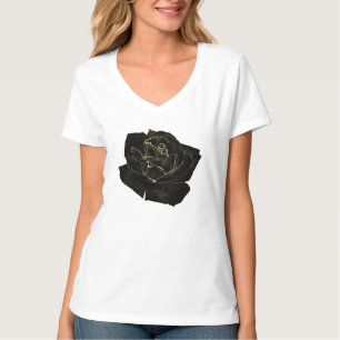 Camiseta Ouro Preto Glamour Rosa Elegante Único Gráfico