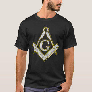 Camiseta Ouro quadrado do compasso de Bling do
