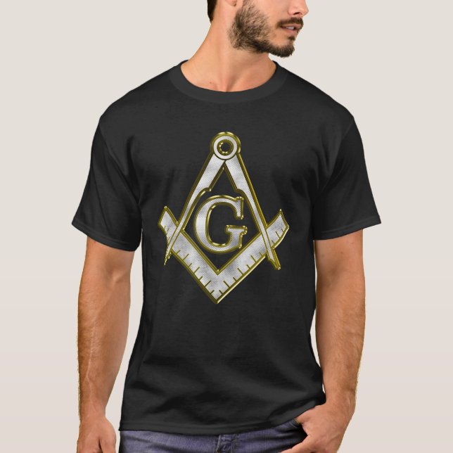 Camiseta Ouro quadrado do compasso de Bling do (Frente)
