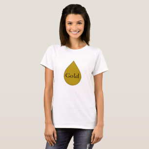 Camiseta Ouro que amamenta o tshirt das mulheres do prêmio