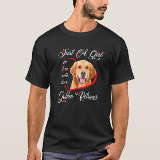 Camiseta Ouro Retriever Apenas Uma Menina Apaixonada Pelo S