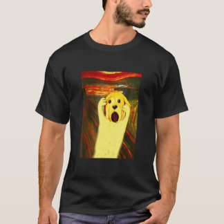 Camiseta Ouro Retriever Ar Dog Pintura Meninas Mulheres