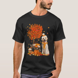 Camiseta Ouro Retriever Autumn Fall Pumpkin Truck Mappel