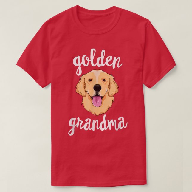 Camiseta Ouro Retriever Avó Mulheres Mãe Proprietária De Ca (Frente do Design)