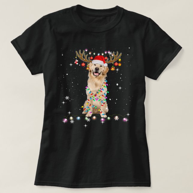 Camiseta Ouro Retriever Cachorro Cachorro Cachorro Ouro Cri (Frente do Design)