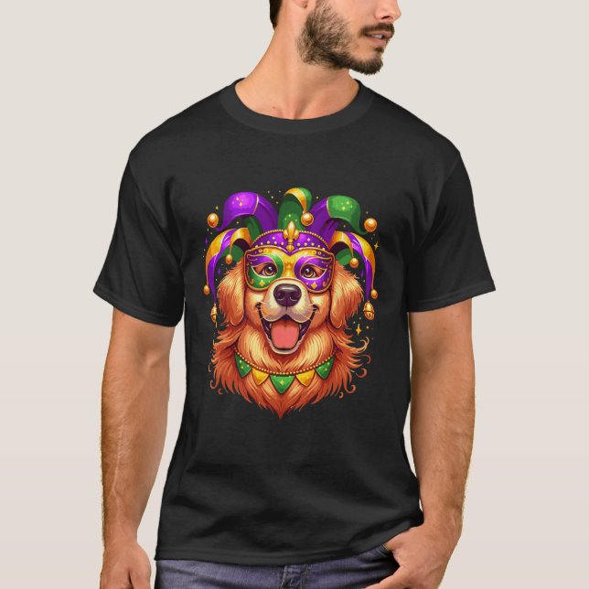 Camiseta Ouro Retriever Cachorro Figurino Mulheres Homens M (Frente)