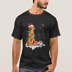 Camiseta Ouro Retriever Cachorro Papai noel Cachorro Passa