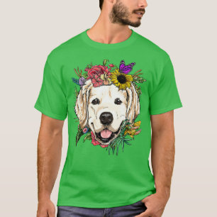 Camiseta Ouro Retriever Cachorro Primavera Natureza Cachorr