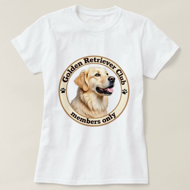 Camiseta Ouro Retriever 'Club - Member Only' (apenas membro (Frente do Design)