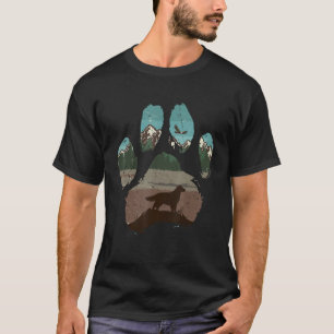 Camiseta Ouro Retriever Corgi Paw Mãe Pai Mulheres