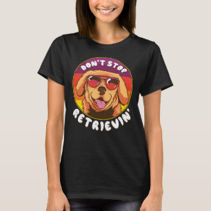 Camiseta Ouro Retriever Dog Não Pára De Recuperar Retro Su
